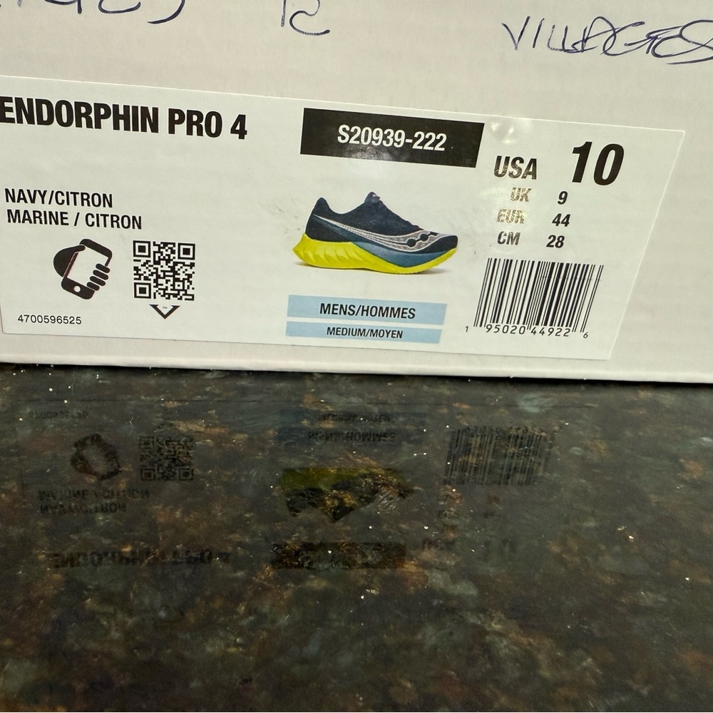 Saucony Endorphin Pro 4 Navy Citron Men's Athletic Shoes
